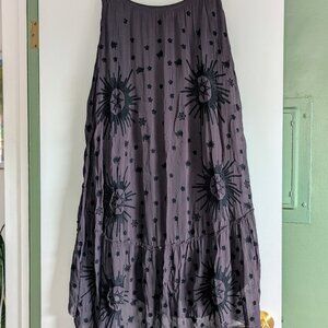 Free People Celestial Skies Hi Low Maxi Skirt Size 2